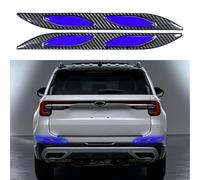 Autocollants réfléchissants pour Pare-Chocs de Voiture, Autocollants réfléchissants Haute résistance pour Vision Nocturne, Autocollants de sécurité en Fibre de Carbone(Bleu)