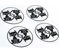 Autocollants réfléchissants pour roues de poussettes, Cats, set - 4 pièces