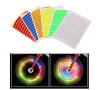 Autocollants Réfléchissants Pour Vélo, 12 Pièces/Feuille, Avertissement De Sécurité, Bande Adhésive, Accessoires De Voiture, 6 Couleurs, Décoration De Voiture