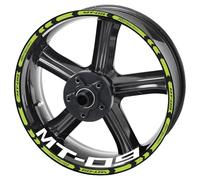 Autocollants Réfléchissants Rayures Jantes De Moto, Ensemble Complet D'autocollants Avant Et Arrière Pour Yamaha Mt 09 Sp 2020 2021 Fond jante réfléchissant(Color2)