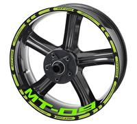 Autocollants Réfléchissants Rayures Jantes De Moto, Ensemble Complet D'autocollants Avant Et Arrière Pour Yamaha Mt 09 Sp 2020 2021 Fond jante réfléchissant(Color4)