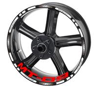 Autocollants Réfléchissants Rayures Jantes De Moto, Ensemble Complet D'autocollants Avant Et Arrière Pour Yamaha Mt 09 Sp 2020 2021 Fond jante réfléchissant(Color5)