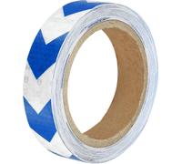 Autocollants réfléchissants universels bleus et blancs de 2,5 cm x 9 m pour voiture avec flèche - Bande réfléchissante de sécurité - Lot de 1