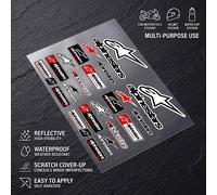 Autocollants réfléchissants universels multi-usages A-aLpInE STaRs-S, imperméables, pour dissimuler les rayures, décoration pour voiture, casque de vélo, tasse, réfrigérateur z1