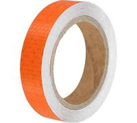 Autocollants réfléchissants universels orange de voiture de 2,5 cm x 10 m - Bande réfléchissante de sécurité avertissement réfléchissant - Lot de 1