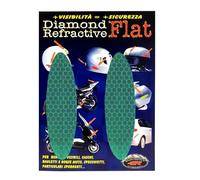 Autocollants Réfractifs - Diamond Grade - Ovales Verts - 25 X 90 Mm - 2 Pièces - Sécurité Moto