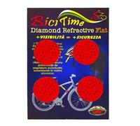 4R Quattroerre.it 4072 Lot de 4 Autocollants réfléchissants pour Jantes Diamond Rouge