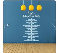 Autocollants Règles De La Piste De Danse Sticker Mural Art Mural Papier Peint Salle De Danse Décor À La Maison Salon Décoration De La Maison, Blanc, 59 Cm X 102 Cm