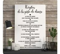 Autocollants Règles De La Piste De Danse Sticker Mural Art Mural Papier Peint Salle De Danse Décor À La Maison Salon Décoration De La Maison, Noir, 49 Cm X 85 Cm