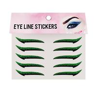 Autocollants réutilisables pour eyeliner - Patch de maquillage adhésif, bande de fard à paupières imperméable, kit de 10 pièces de décalcomanie cosmétique longue durée, outil de beauté précis |