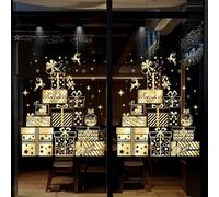 Autocollants réutilisables pour fenêtre avec flocons de neige et arbre, PVC et auto-adhésif pour une décoration saisonnière facile (groupe de 1)