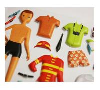 Autocollants réutilisables - Relief 3D - Vêtements Garçons Multicolore