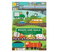 Autocollants réutilisables - routes et rails multicolor TU