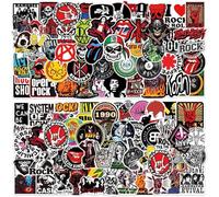 Autocollants Rock Band, Autocollants Rock and Roll, 100 Pièces Stickers Hip Hop à La Mode, Autocollant Enfant, pour Guitare Ordinateur Portable Planche À Roulettes Bagages Muraux Ordinateur