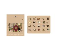 Autocollants romantiques Vintage série sable mouvant, 40 pièces, motifs délicats en PET, décalcomanies nostalgiques pour Journal intime, carnet de notes, Scrapbooking (Livre)