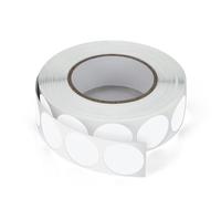 Autocollants ronds de 19 mm, couleur blanche, rouleau de petits points adhésifs, codification par couleur, autocollants circulaires, résistants aux intempéries, 1000 unités