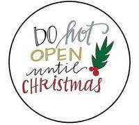 Autocollants ronds de 3,8 cm avec inscription « Merry Christmas » pour cartes, travaux manuels, cadeaux, inscription « Do Not Open Until » (10-90)