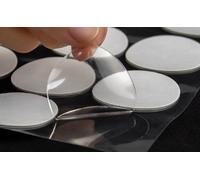 Autocollants Ronds Double Face En Nano-Ruban Transparent