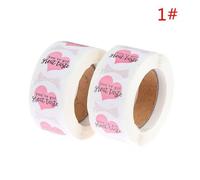 Autocollants Ronds Merci Pour Votre Commande, Étiquettes Blanches Autocollantes En Forme De Coeur, Petit Magasin, Fait À La Main, 2 Rouleaux