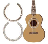 Autocollants Rosace D'ouïe pour Guitare, Lot de 2, Pvc
