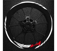 Autocollants Roue D'accessoires Moto 17 Pouces Autocollants Imperméables Jante Réfléchissante pour RSV4 Factory RR RF(Style 4)