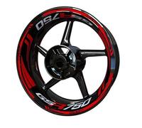 Autocollants Roues Jantes Autocollant De Roue Avant Et Arrière De Moto pour Suzuki GSXR 600 750 1000 GSXS 750 GSR 600, Bande De Protection Résistante Aux Intempéries Stickers Kit(Couleur 10)