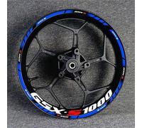 Autocollants Roues Jantes Autocollants pour Jantes De Moto, Autocollants pour Moyeux, Bandes De Jantes pour Suzuki GSXS1000 GSXS 1000 Gsx-s 1000 R Gsxs/1000/R/S1000/S Stickers Kit(Couleur 15)