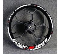 Autocollants Roues Jantes Autocollants pour Jantes De Moto, Autocollants pour Moyeux, Bandes De Jantes pour Suzuki GSXS1000 GSXS 1000 Gsx-s 1000 R Gsxs/1000/R/S1000/S Stickers Kit(Couleur 10)