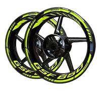 Autocollants Roues Jantes Autocollants pour Jantes De Moto pour Suzuki GSF650 GSF 650 Bandit, Kit Complet De Bandes Réfléchissantes Stickers Kit(Couleur 2)