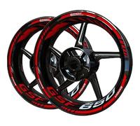 Autocollants Roues Jantes Autocollants pour Jantes De Moto pour Suzuki GSF650 GSF 650 Bandit, Kit Complet De Bandes Réfléchissantes Stickers Kit(Couleur 6)