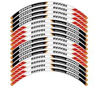 Autocollants Roues Jantes Autocollants Réfléchissants pour Jantes De Moto 17" pour H&Onda Repsol pour CBR HRC Racing, Kit Complet Stickers Kit