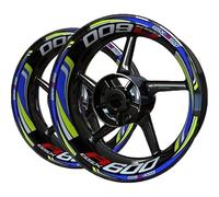Autocollants Roues Jantes Autocollants Réfléchissants pour Jantes De Moto pour Suzuki GSXR600 GSXR 600, Ensemble Complet Stickers Kit(Couleur 17)