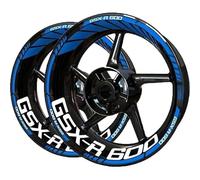 Autocollants Roues Jantes Autocollants Réfléchissants pour Jantes De Moto pour Suzuki GSXR600 GSXR 600, Ensemble Complet Stickers Kit(Couleur 16)