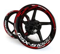 Autocollants Roues Jantes Kit D'autocollants Réfléchissants pour Jantes De Moto pour Suzuki GSXS1000 GSXS 1000, Ensemble Complet De Décoration Stickers Kit(Couleur 6)