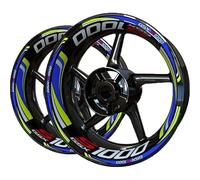 Autocollants Roues Jantes Kit D'autocollants Réfléchissants pour Jantes De Moto pour Suzuki GSXS1000 GSXS 1000, Ensemble Complet De Décoration Stickers Kit(Couleur 10)