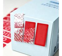 Autocollants Scellés VOID Ouvert 100pcs Polyester Autocollants(50 * 25mmMatteOrange)