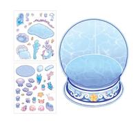 Autocollants scène miniature - Autocollants paysage 3D | Dessin animé mignon panier maison décalcomanies meubles scrapbooking papier adhésif pour porte