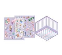 Autocollants scènes de chambre amusantes pour , autocollants de scène miniature à effet visuel 3D tendance, paysage de dessin animé mignon pour soulager le stress