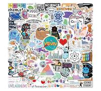 Autocollants scientifiques, autocollants drôles de biologie,Petit pack d’autocollants de biologie | Autocollant de décoration de Cycle de Skateboard, 110x fournitures de fête d'anniversaire, décoratio