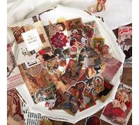 Autocollants Scrapbooking, Étiquette Autocollante Mignonne, Papeterie Décorative Pour Journal Intime De Paris, Bricolage, 55 Pièces/Lot