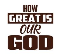 Autocollants sculptés « How Great is Our God » - 42 x 42,6 cm - Ne pas endommager la surface du mur - Café