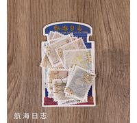 Autocollants Séries De Timbres, Étiquette Scrapbooking, Processus D'estampage À Chaud, Journal Poubelle, Matériel De Papeterie Déco, Diy Bricolage, 40 Pièces/Paquet