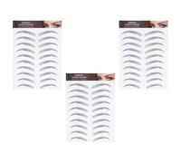 Autocollants Sourcils Imitation 3 Feuilles, Papier Noir Marron | Transfert Réutilisable, Regard Instantané, pour Maquillage Yeux et Pratique de Forme, Femmes