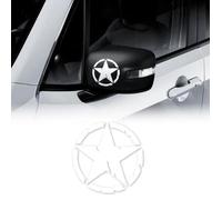 4R Quattroerre.it 17118 Autocollant Army Star pour Jeep Renegade, Diamètre 9 cm, Blanc, 2 Pièces
