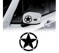 4R Quattroerre.it 17116 Autocollant Army Star pour Jeep Renegade, Diamètre 9 cm, Noir Mat, 2 Pièces