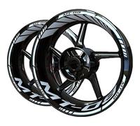 Autocollants Stickers Autocollant De Roue De Moto pour Y&amaha MT-09 MT09 MT 09 2020 2021 2022 2023, Bande Adhésive pour Jantes Et Pneus Autocollants Jantes(Blanc)
