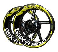 Autocollants Stickers Autocollants Réfléchissants pour Jantes De Moto pour Suzuki GSXR600 GSXR 600, Ensemble Complet Autocollants Jantes(Couleur 15)