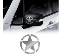 4R Quattroerre.it 17119 Autocollant Army Star pour Jeep Renegade, Diamètre 9 cm, Argent, 2 Pièces