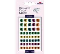 Autocollants Strass - Diamant carrés - Multicolores Multicolore G