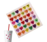 Autocollants strass Gem Stickers Strass pour Artisanat,Autocollants acryliques de bijoux de coeur de Bling, autocollants décoratifs de strass de bricolage de pierres précieuses colorées,